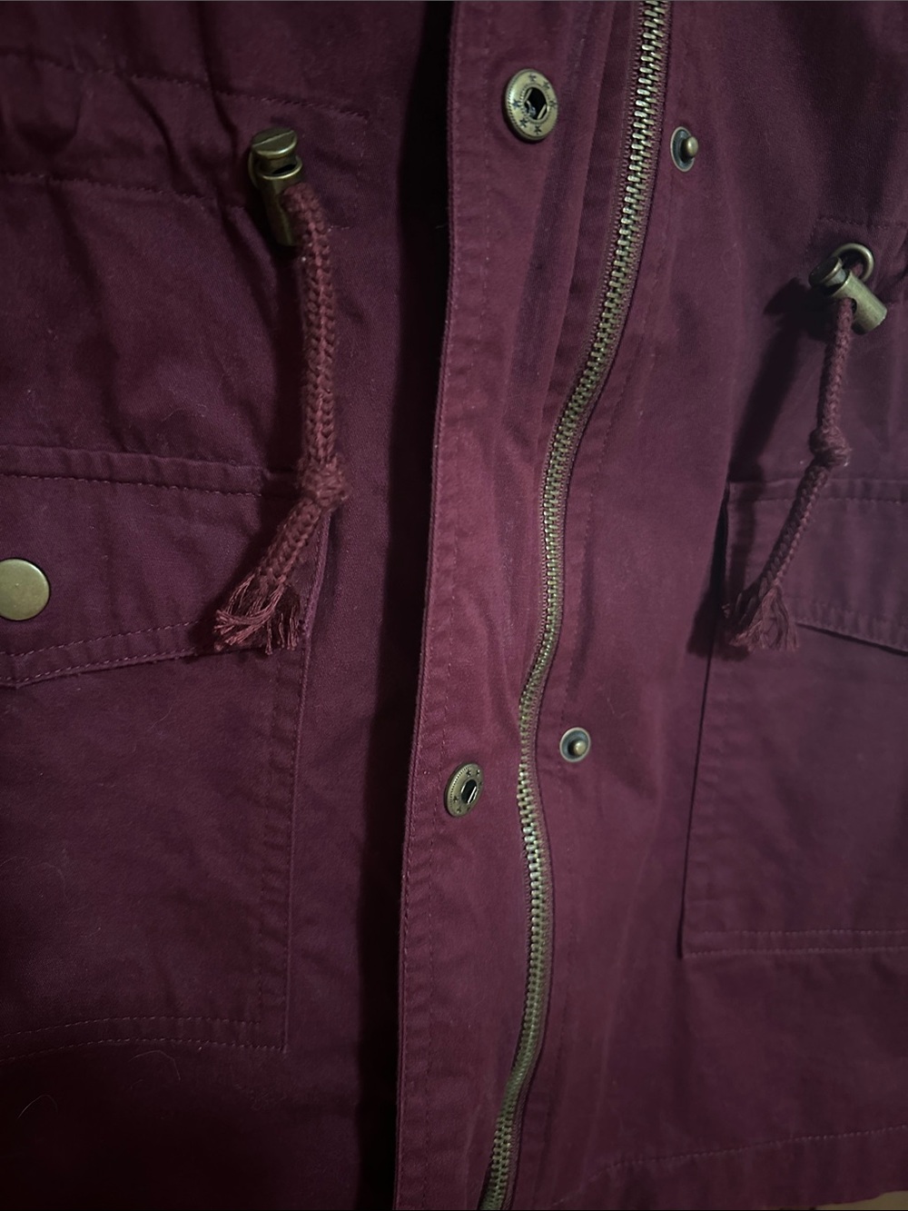 Zenana Outfitters Maroon Zip-Front Hooded Vest - Picture 4 of 6